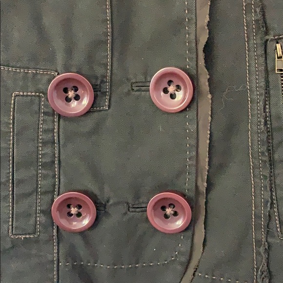 TWA Anthropologie thick gray cotton jacket 4 - Picture 2 of 9